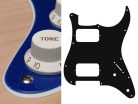 ST-232-SBU Boston  pickguard, Stallion, HH, 2 pot holes, 3-5 switch, 2 ply, sparkling blue