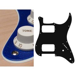   ST-232-SBU Boston  pickguard, Stallion, HH, 2 pot holes, 3-5 switch, 2 ply, sparkling blue