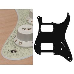   ST-232-SCH Boston  pickguard, Stallion, HH, 2 pot holes, 3-5 switch, 2 ply, sparkling champagne