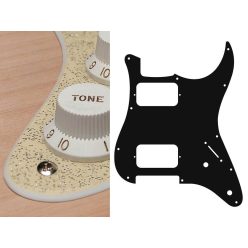   ST-232-SGD Boston  pickguard, Stallion, HH, 2 pot holes, 3-5 switch, 2 ply, sparkling gold