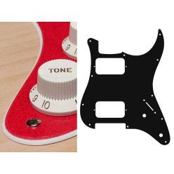   ST-232-SRD Boston  pickguard, Stallion, HH, 2 pot holes, 3-5 switch, 2 ply, sparkling red