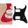 ST-232-SRD Boston  pickguard, Stallion, HH, 2 pot holes, 3-5 switch, 2 ply, sparkling red