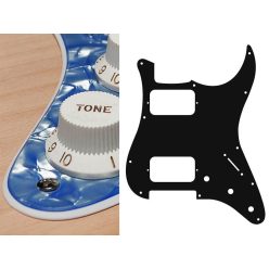   ST-233-POB Boston  pickguard, Stallion, HH, 3 pot holes, 3-5 switch, 2 ply, pearl ocean blue