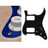 ST-233-SBU Boston  pickguard, Stallion, HH, 3 pot holes, 3-5 switch, 2 ply, sparkling blue