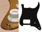 ST-244-MG Boston  pickguard, Stallion, H, 2 pot holes, 2 ply, mirror gold