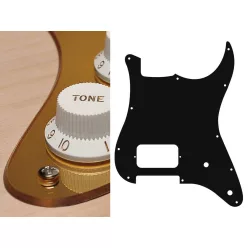  ST-244-MG Boston  pickguard, Stallion, H, 2 pot holes, 2 ply, mirror gold