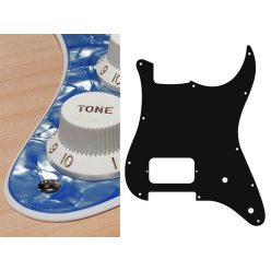   ST-244-POB Boston  pickguard, Stallion, H, 2 pot holes, 2 ply, pearl ocean blue