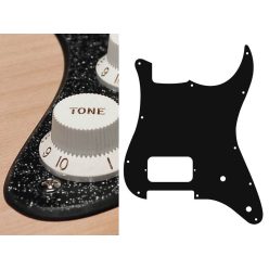   ST-244-SBK Boston  pickguard, Stallion, H, 2 pot holes, 2 ply, sparkling black