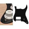 ST-244-SBK Boston  pickguard, Stallion, H, 2 pot holes, 2 ply, sparkling black