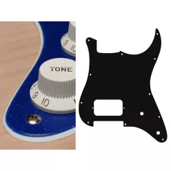   ST-244-SBU Boston  pickguard, Stallion, H, 2 pot holes, 2 ply, sparkling blue