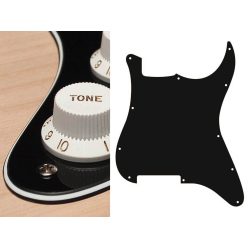   ST-300-B Boston  pickguard, Stallion, no holes (only screw holes), 3 ply, black