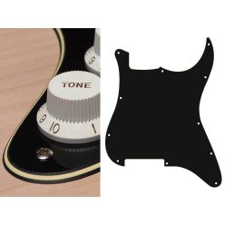   ST-300-BC Boston  pickguard, Stallion, no holes (only screw holes), 3 ply, black and cream