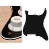 ST-300-B Boston  pickguard, Stallion, no holes (only screw holes), 3 ply, black