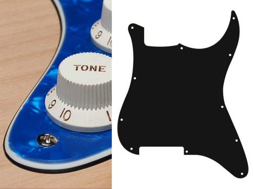 ST-300-PBU Boston  pickguard, Stallion, no holes (only screw holes), 3 ply, pearl blue