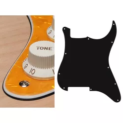   ST-300-PY Boston  pickguard, Stallion, no holes (only screw holes), 3 ply, pearl yellow