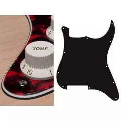   ST-300-RR Boston  pickguard, Stallion, no holes (only screw holes), 3 ply, tiger red