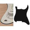 ST-300-VW Boston  pickguard, Stallion, no holes (only screw holes), 3 ply, vintage white