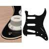 ST-313-BC Boston  pickguard, Stallion, standard, SSS, 3 pot holes, 3-5 switch, 3 ply, black and cream