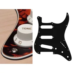   ST-313-MO Boston  pickguard, Stallion, standard, SSS, 3 pot holes, 3-5 switch, 3 ply, marble orange