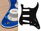 ST-313-PBU Boston  pickguard, Stallion, standard, SSS, 3 pot holes, 3-5 switch, 3 ply, pearl blue