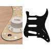 ST-313-PC Boston  pickguard, Stallion, standard, SSS, 3 pot holes, 3-5 switch, 3 ply, pearl cream