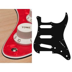   ST-313-PR Boston  pickguard, Stallion, standard, SSS, 3 pot holes, 3-5 switch, 3 ply, pearl red