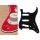 ST-313-PR Boston  pickguard, Stallion, standard, SSS, 3 pot holes, 3-5 switch, 3 ply, pearl red