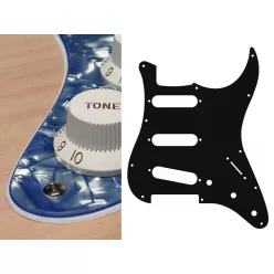   ST-313-PV Boston  pickguard, Stallion, standard, SSS, 3 pot holes, 3-5 switch, 3 ply, pearl violet