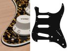 ST-313-RP Boston  pickguard, Stallion, standard, SSS, 3 pot holes, 3-5 switch, 3 ply, tiger pearl