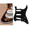 ST-313-RY Boston  pickguard, Stallion, standard, SSS, 3 pot holes, 3-5 switch, 3 ply, tiger yellow