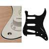 ST-313-VW Boston  pickguard, Stallion, standard, SSS, 3 pot holes, 3-5 switch, 3 ply, vintage white