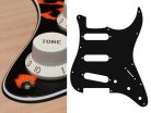 ST-313-WCO Boston  pickguard, Stallion, standard, SSS, 3 pot holes, 3-5 switch, 3 ply, wild cat orange