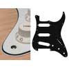 ST-313-W Boston  pickguard, Stallion, standard, SSS, 3 pot holes, 3-5 switch, 3 ply, white