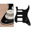 ST-322-BC Boston  pickguard, Stallion, SSH, 2 pot holes, 3-5 switch, 3 ply, black and cream