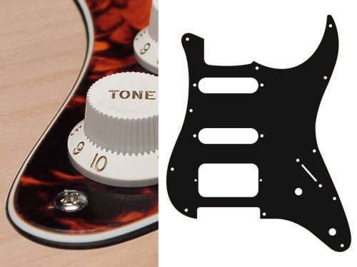 ST-322-MO Boston  pickguard, Stallion, SSH, 2 pot holes, 3-5 switch, 3 ply, marble orange