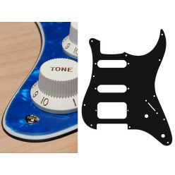   ST-322-PBU Boston  pickguard, Stallion, SSH, 2 pot holes, 3-5 switch, 3 ply, pearl blue