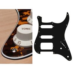   ST-322-RY Boston  pickguard, Stallion, SSH, 2 pot holes, 3-5 switch, 3 ply, tiger yellow