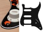 ST-322-WCO Boston  pickguard, Stallion, SSH, 2 pot holes, 3-5 switch, 3 ply, wild cat orange