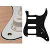 ST-322-W Boston  pickguard, Stallion, SSH, 2 pot holes, 3-5 switch, 3 ply, white