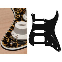   ST-323-RP Boston  pickguard, Stallion, SSH, 3 pot holes, 3-5 switch, 3 ply, tiger pearl