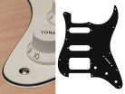 ST-323-VW Boston  pickguard, Stallion, SSH, 3 pot holes, 3-5 switch, 3 ply, vintage white