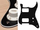 ST-331-B Boston  pickguard, Stallion, HH, 2 pot holes, toggle switch, 3 ply, black