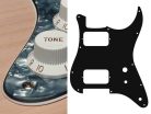 ST-331-PB Boston  pickguard, Stallion, HH, 2 pot holes, toggle switch, 3 ply, pearl black