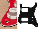 ST-331-PR Boston  pickguard, Stallion, HH, 2 pot holes, toggle switch, 3 ply, pearl red