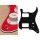 ST-331-PR Boston  pickguard, Stallion, HH, 2 pot holes, toggle switch, 3 ply, pearl red