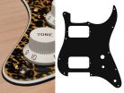 ST-331-RP Boston  pickguard, Stallion, HH, 2 pot holes, toggle switch, 3 ply, tiger pearl