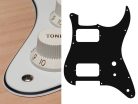 ST-331-W Boston  pickguard, Stallion, HH, 2 pot holes, toggle switch, 3 ply, white