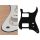 ST-331-W Boston  pickguard, Stallion, HH, 2 pot holes, toggle switch, 3 ply, white