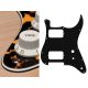 ST-331-WCY Boston  pickguard, Stallion, HH, 2 pot holes, toggle switch, 3 ply, wild cat yellow