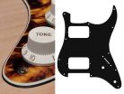 ST-332-MY Boston  pickguard, Stallion, HH, 2 pot holes, 3-5 switch, 3 ply, marble yellow